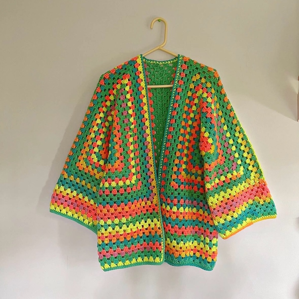 Colorful Crochet Cardigan